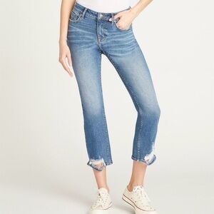 Vigoss Stevie Women's Stevie Crop Straight Leg Jeans Medium Wash Size 32